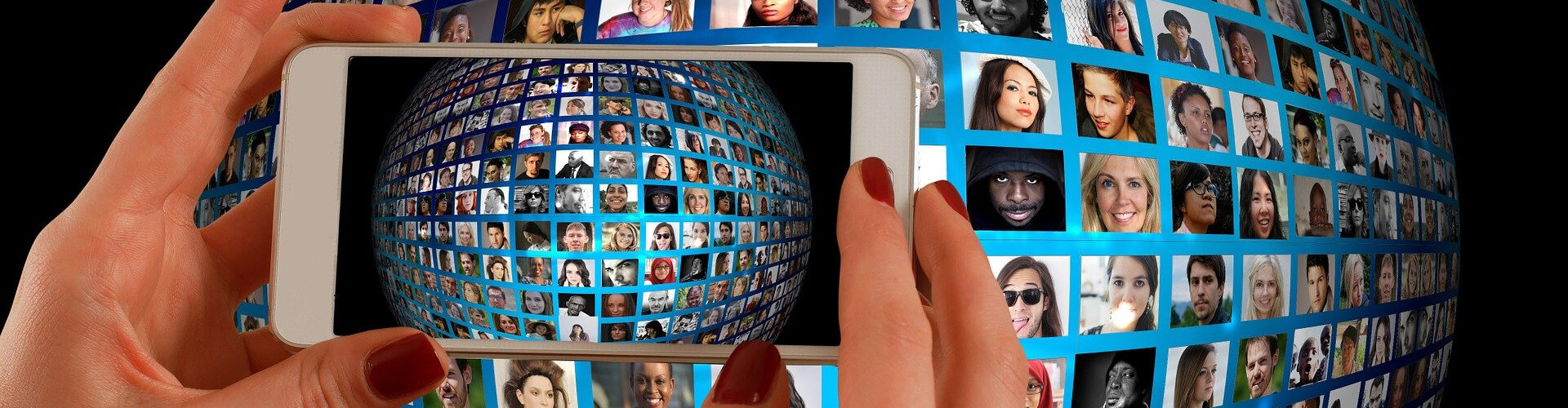 la planète un téléphone visage de personnes